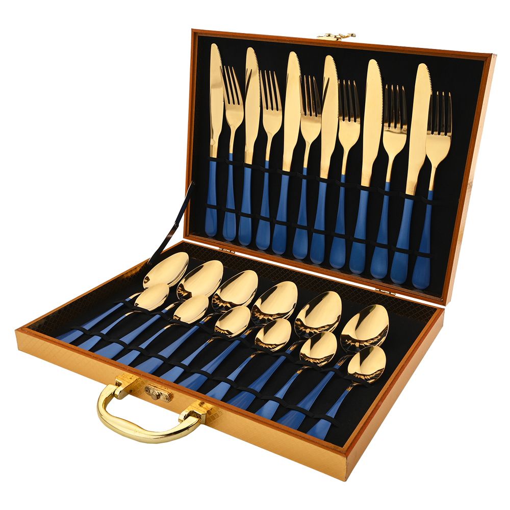 24pcs blue gold-box