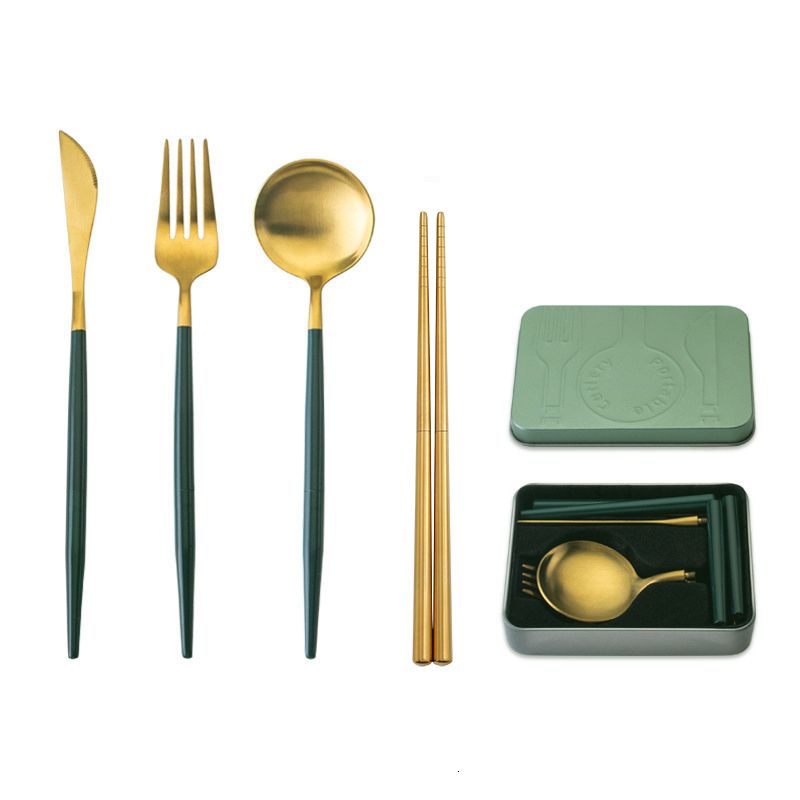 Conjunto de 4pcs de ouro verde