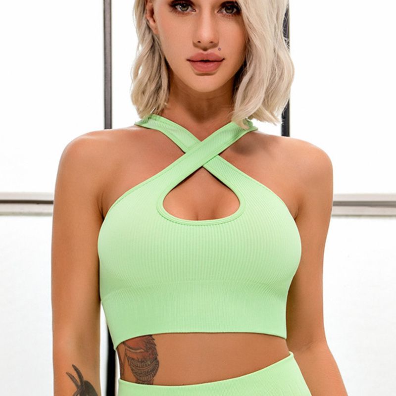 green sports bra