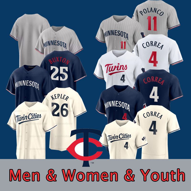 Carlos Correa 2023 Twins Jersey Royce Lewis Joey Gallo Byron