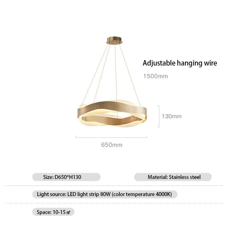 Gold Dia65cm Cold light