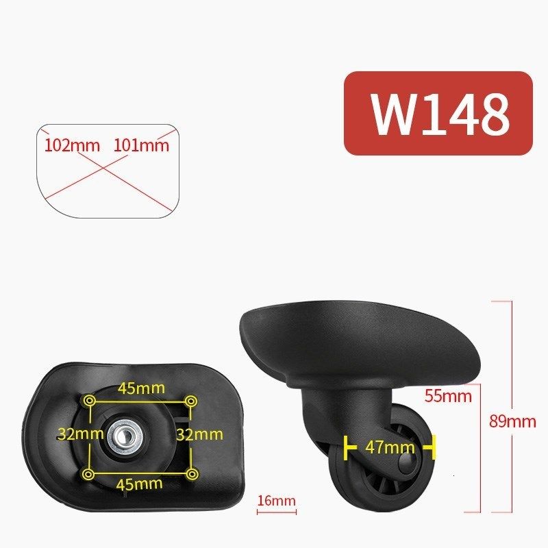 W148 (2pcs) أسود