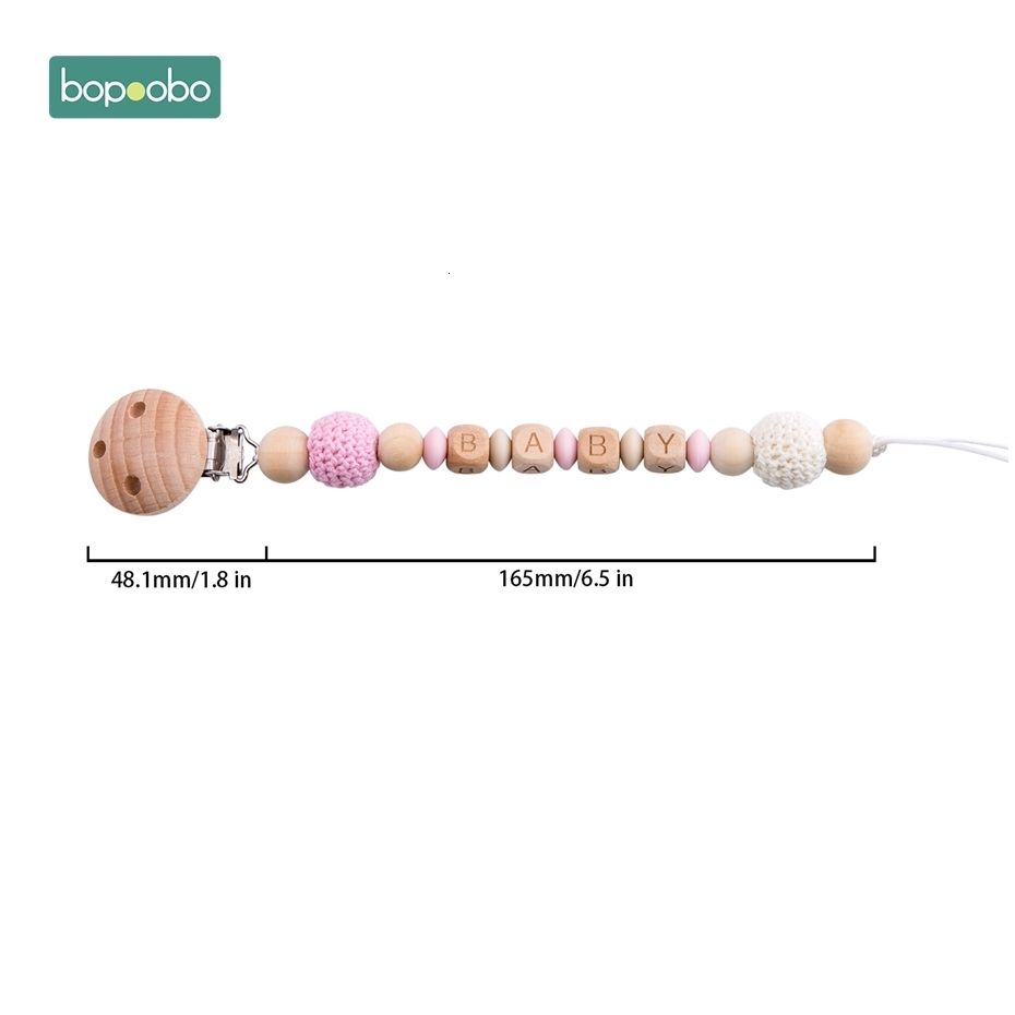 pink pacifier chain