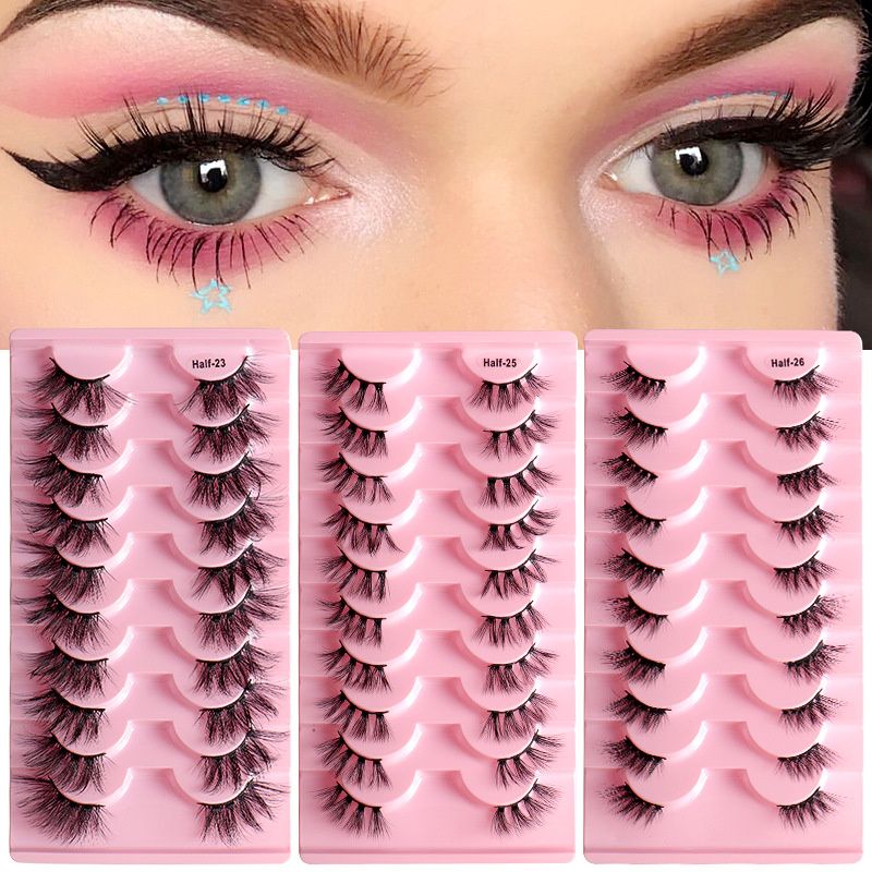 Manga Lashes 10 Pairs Full Strip Natural False Eyelashes Little Devil Anime  Fake Eyelashes Cross Long Lash Extension Eye Makeup