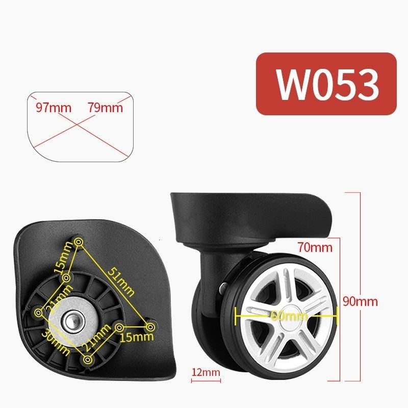 W053 (2pcs) أسود