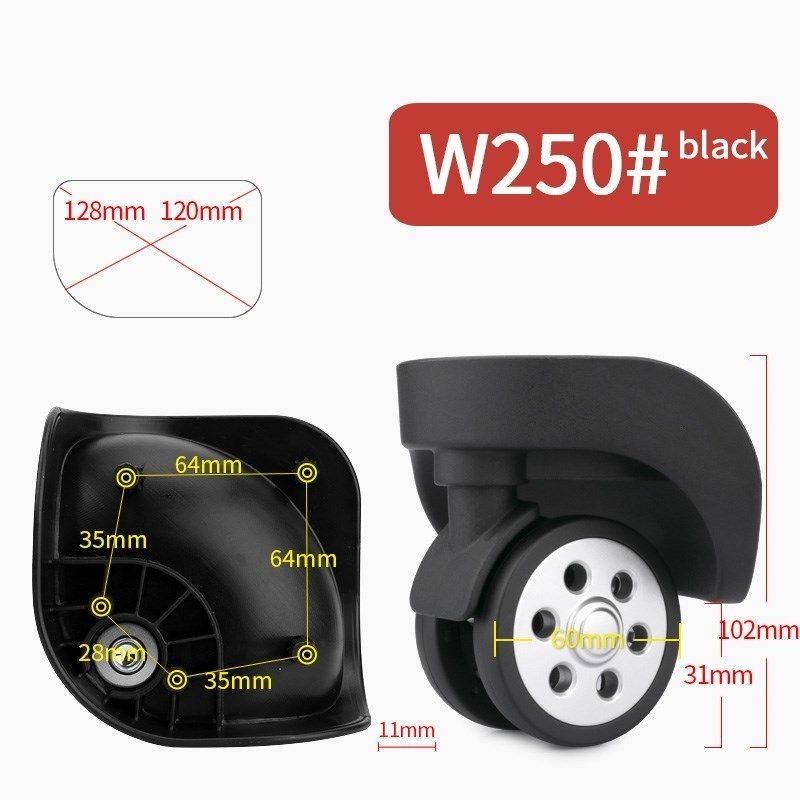 W250 (2pcs) أسود