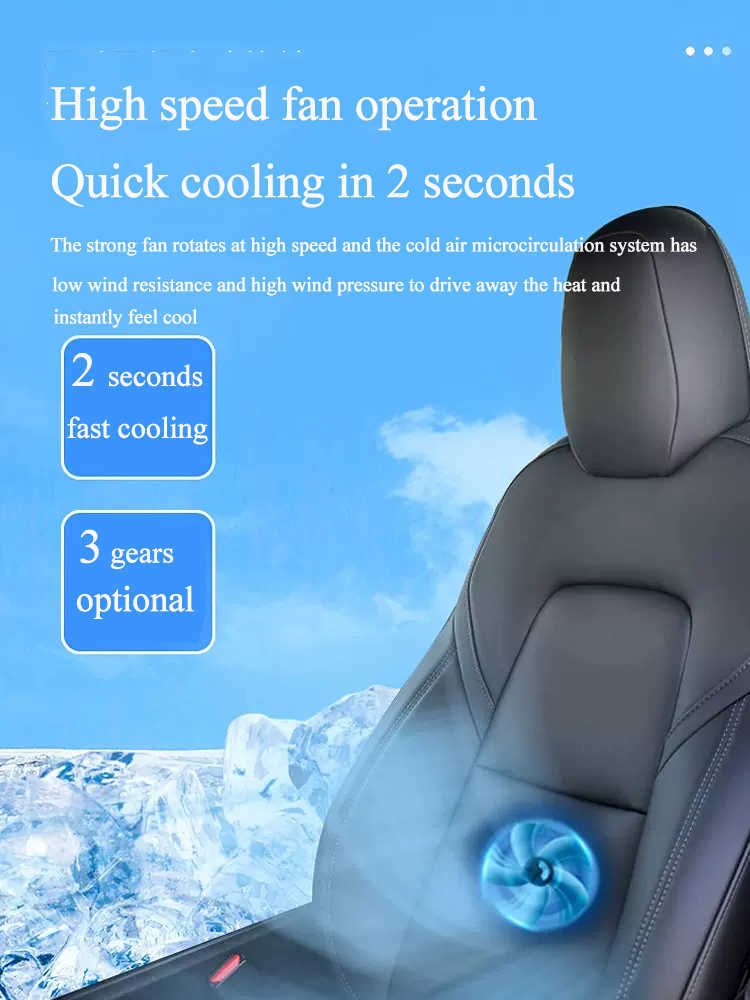 Car Seat Cushion Cover Cooling Air Ventilated Fan Cold Wind