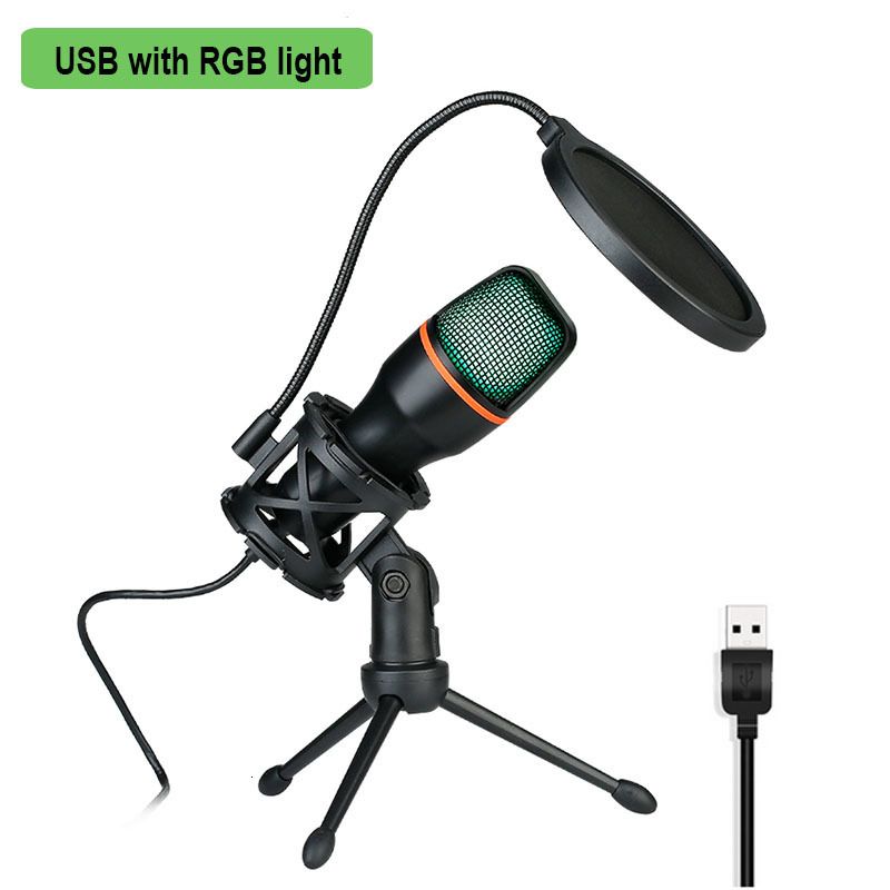 USB مع MIC RGB