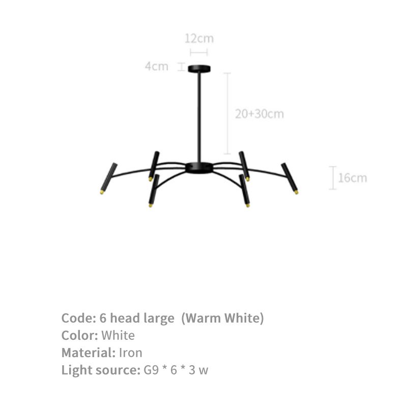 6 schwarz d100cm warmweiß