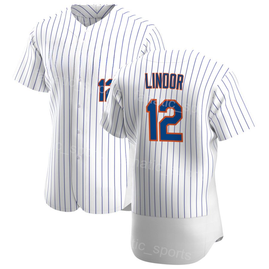 Custom Baseball 12 Francisco Lindor Jersey 1 Jeff McNeil 9 Brandon Nimmo 19  Mark Canha 6 Starling Marte 20 Pete Alonso Cool Base Blue White Black Men  Women Youth D D H From 14,05 €