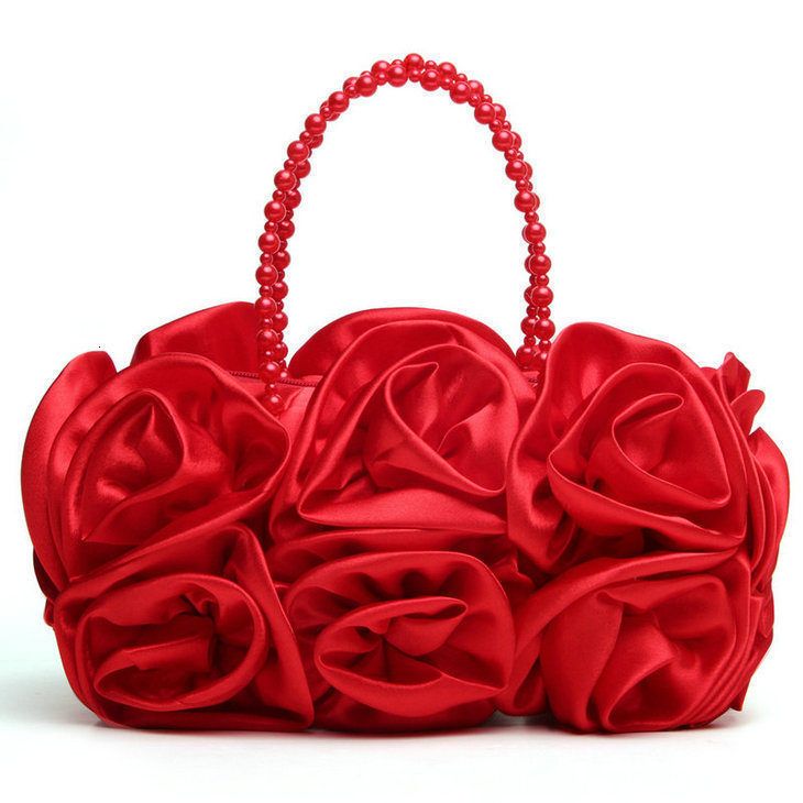 bolsa de flores vermelha