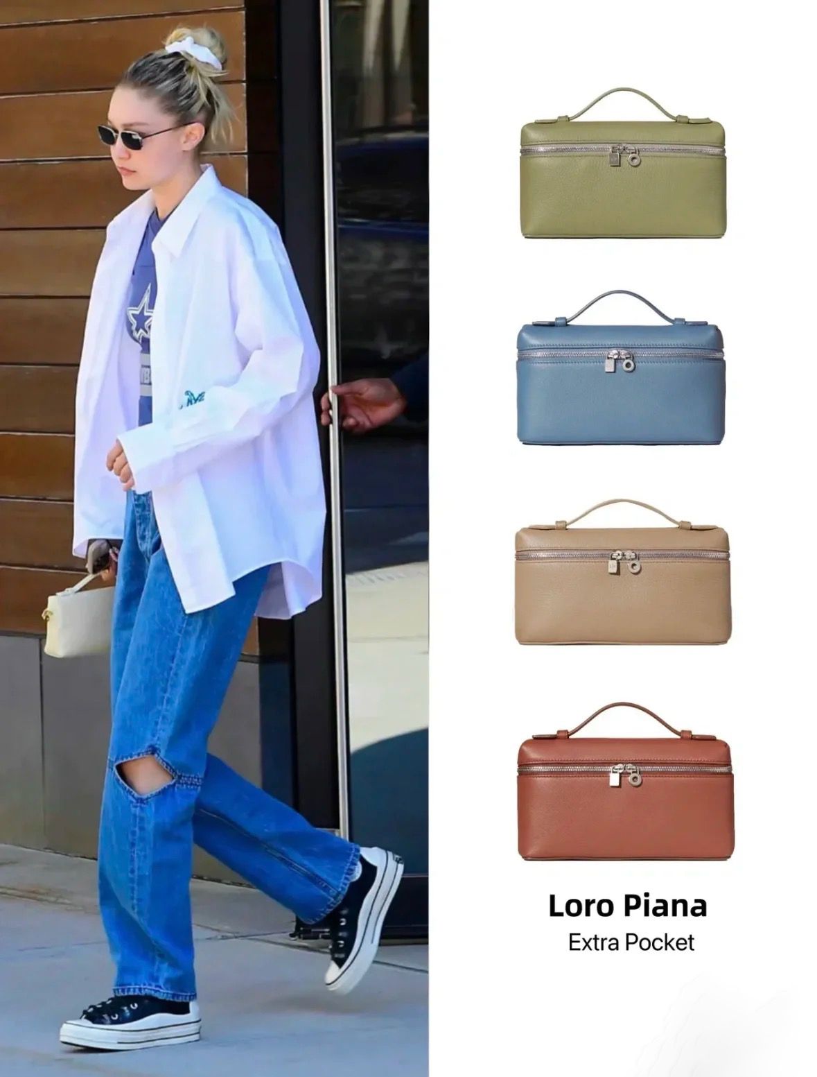 Fashion Extra Pocket L19 Loro Piana Tote Bag Womens Handbag Luxury