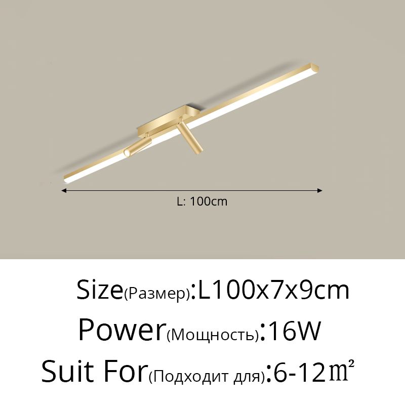 Złoto 100 cm ciepłe światło bez pilota