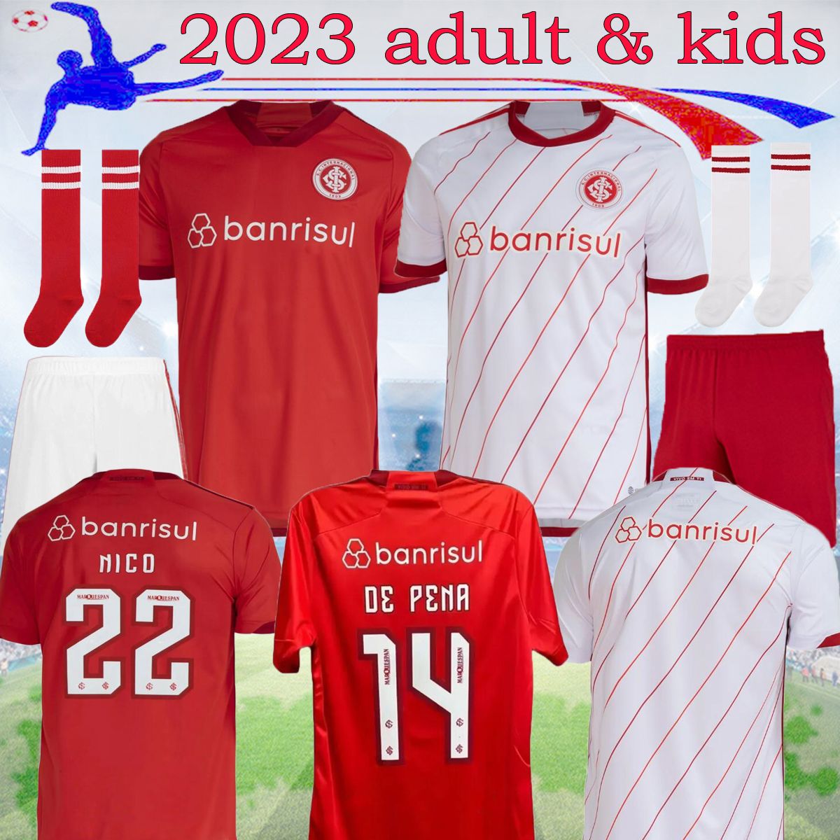 2023 2024 SC Internacional Soccer Jerseys Fans Version Brazils