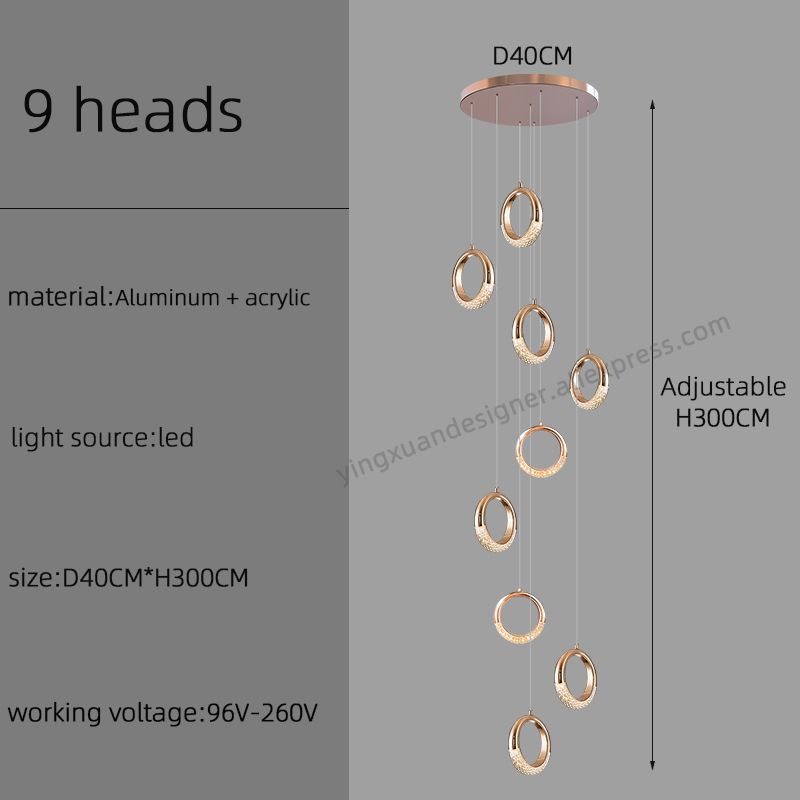 9 hoofden wit licht