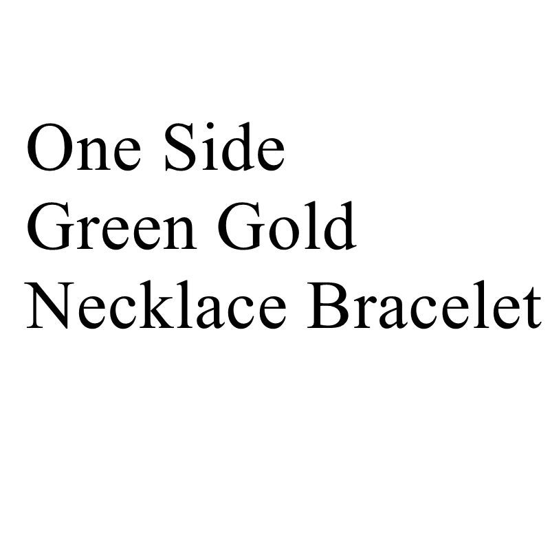 Pulsera de collar de oro verde de un lado