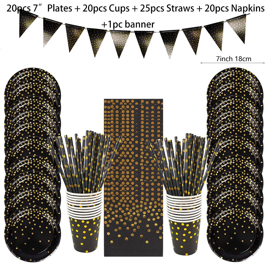 86pcs Gold - Black