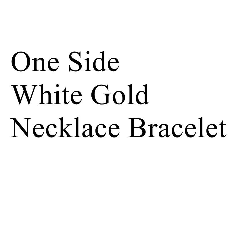 Pulsera de collar de oro blanco de un lado
