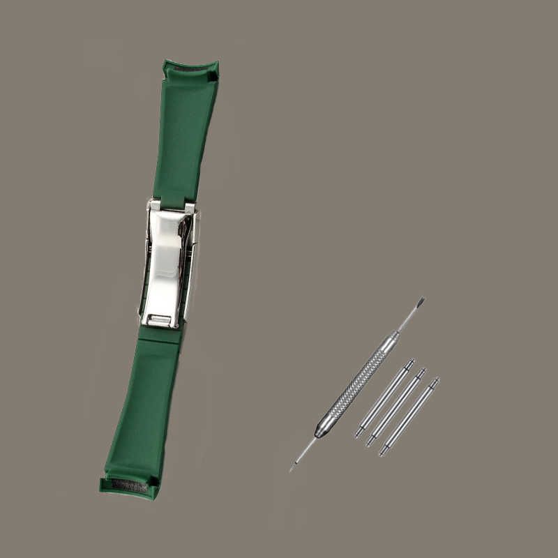 20 мм -зеленый - стальная пряжка