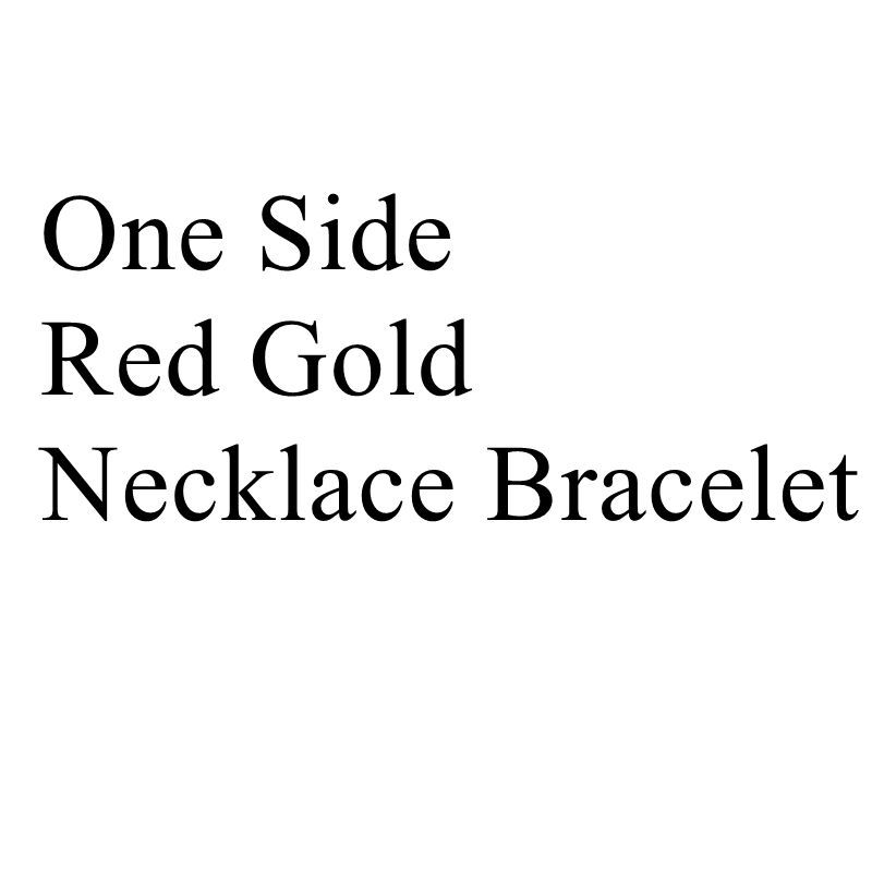 Pulsera de collar de oro rojo de un lado
