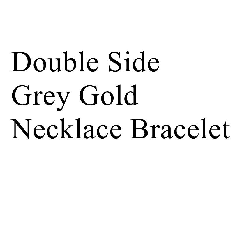 Brazalete de collar de oro gris de doble cara