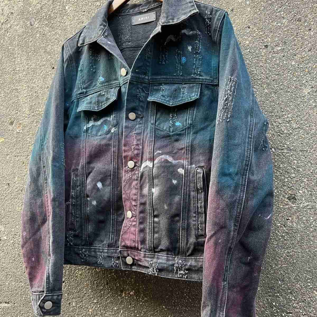 Designer Clothing Amires AM Denim Jacket Amies Starry Wolf Denim