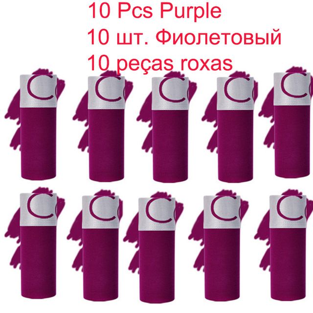 10個の紫色