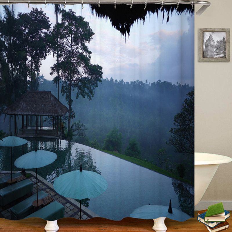 H-1pc Shower Curtain