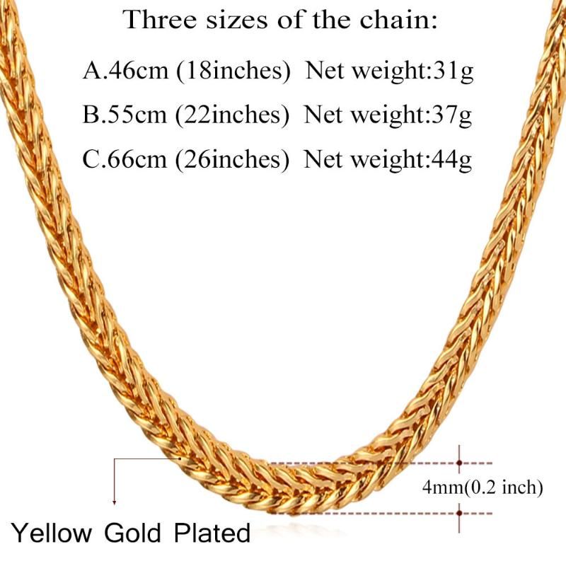Złoto-kolor 46 cm 18 cali