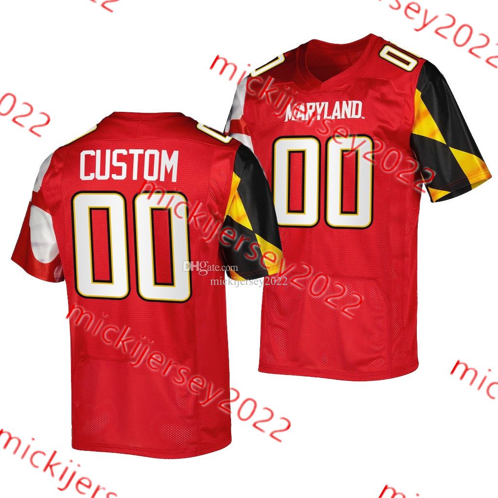 Maryland Stefon Diggs Red Jersey Stefon Diggs Uniform Stefon Diggs