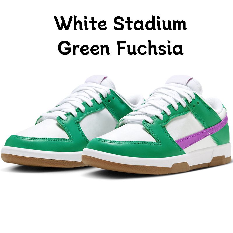 White Stadium Green Fuchsia
