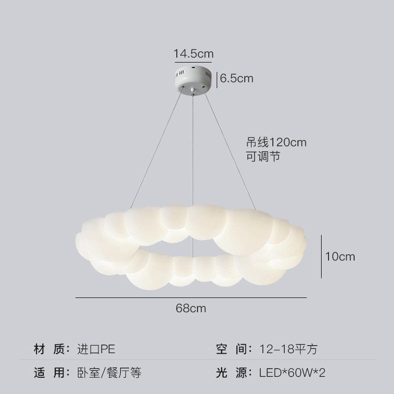 Lustre de 68 cm de luz tricromática