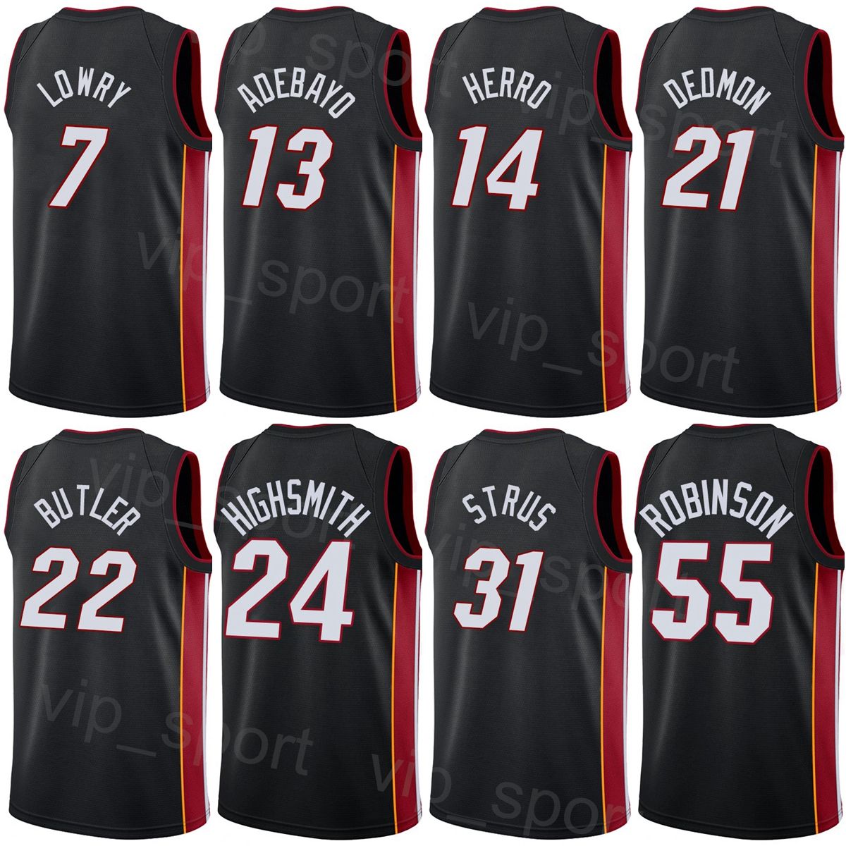 Printed Basketball Finals Kyle Lowry Jersey 7 Tyler Herro 14 Duncan  Robinson 55 Victor Oladipo 4 Haywood Highsmith 24 Robinson 25 Association  Statement Man Youth From Vip_sport, $14.18