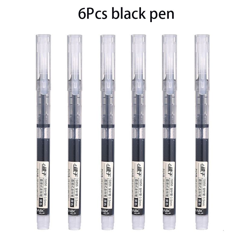 6pcs Black Pen