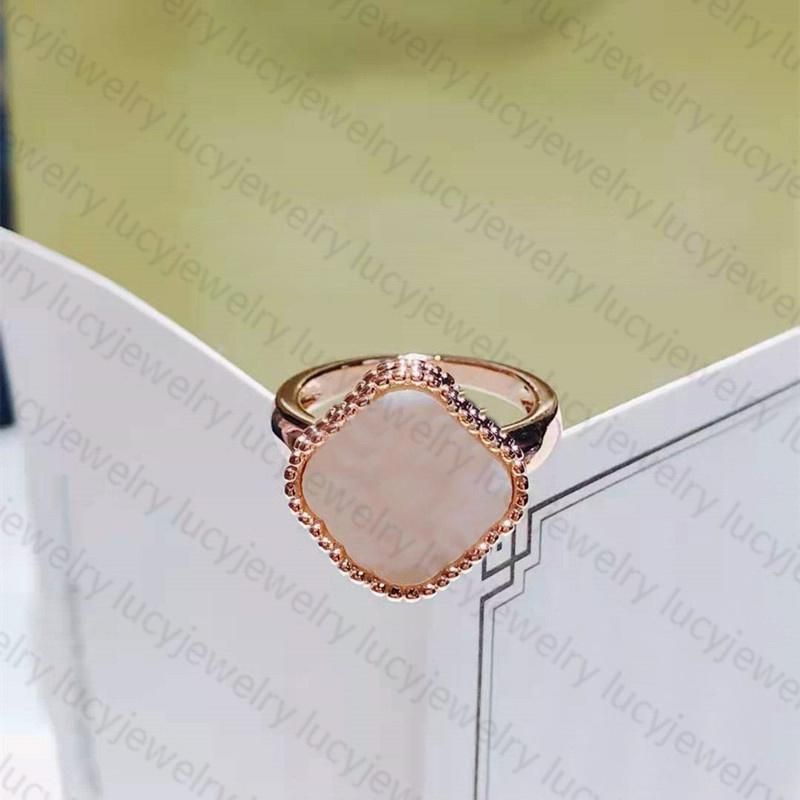 rose gold MOP wedding rings