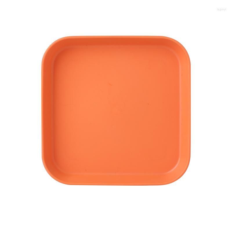Square plate orange