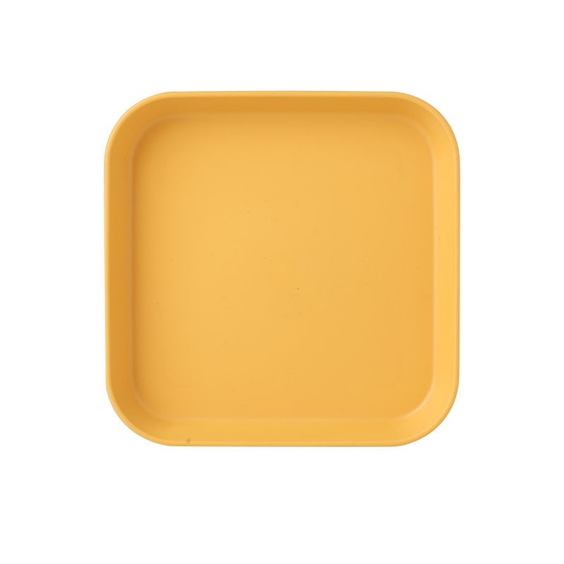 Square plate yellow