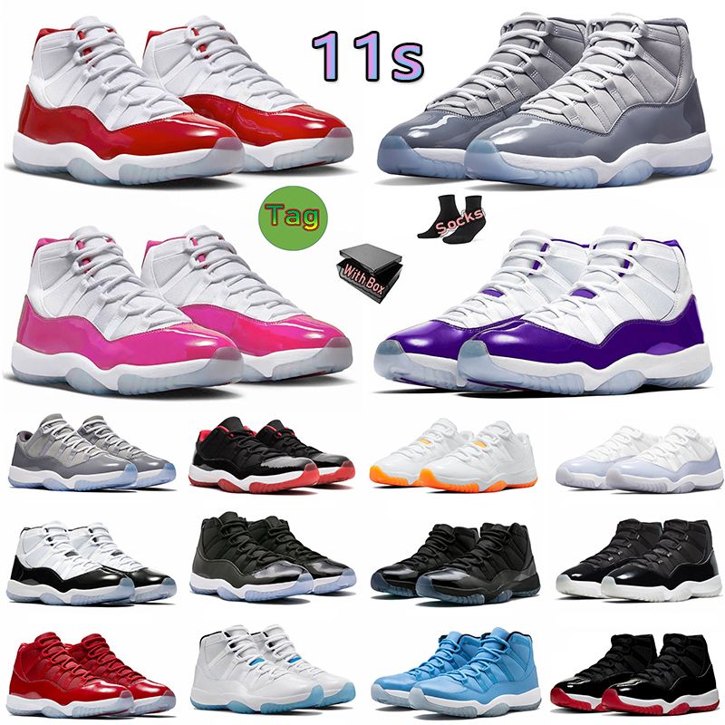 Cherry 11s Pink Basketball Shoes Jumpman 11 Purple Jade Blue Cool