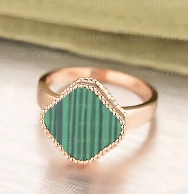 rose gold green girls ring