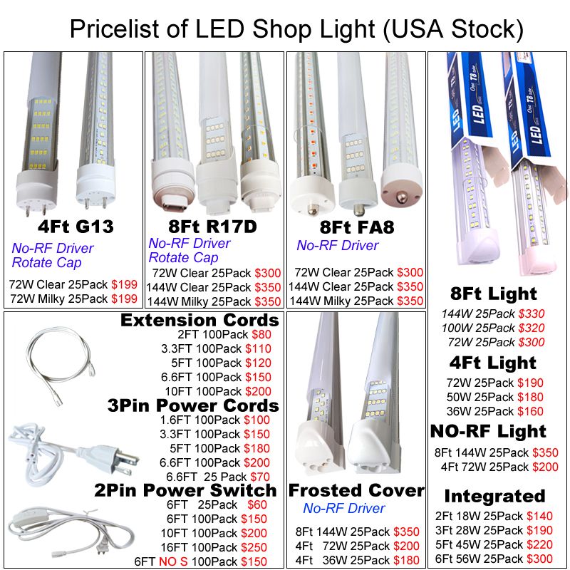 8 foot fluorescent bulbs double pin deals