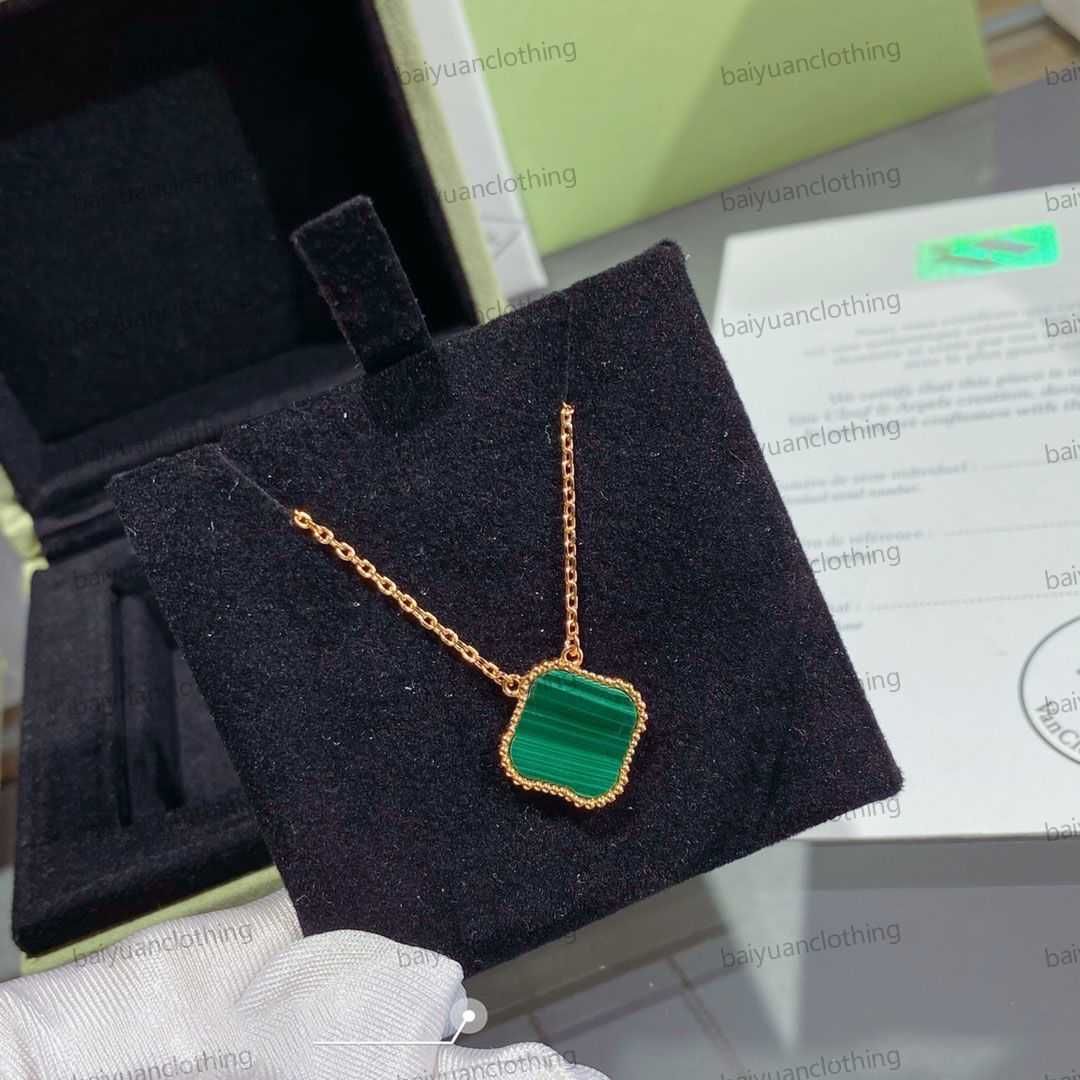 5 Necklace/Rose Gold+Green