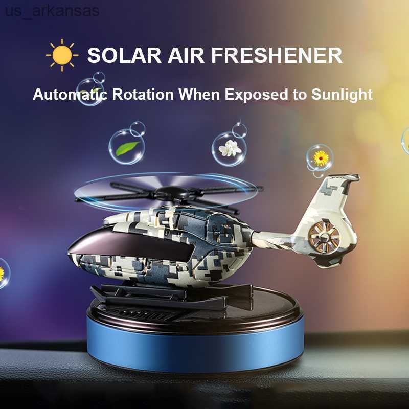 Car Air Freshener SEAMETAL Solar Car Air Freshener Automatic Rotation  Dashboard Fragrance Camouflage Helicopter Essential Oil Diffuser Ornaments  L230523 From Us_arkansas, $5.3