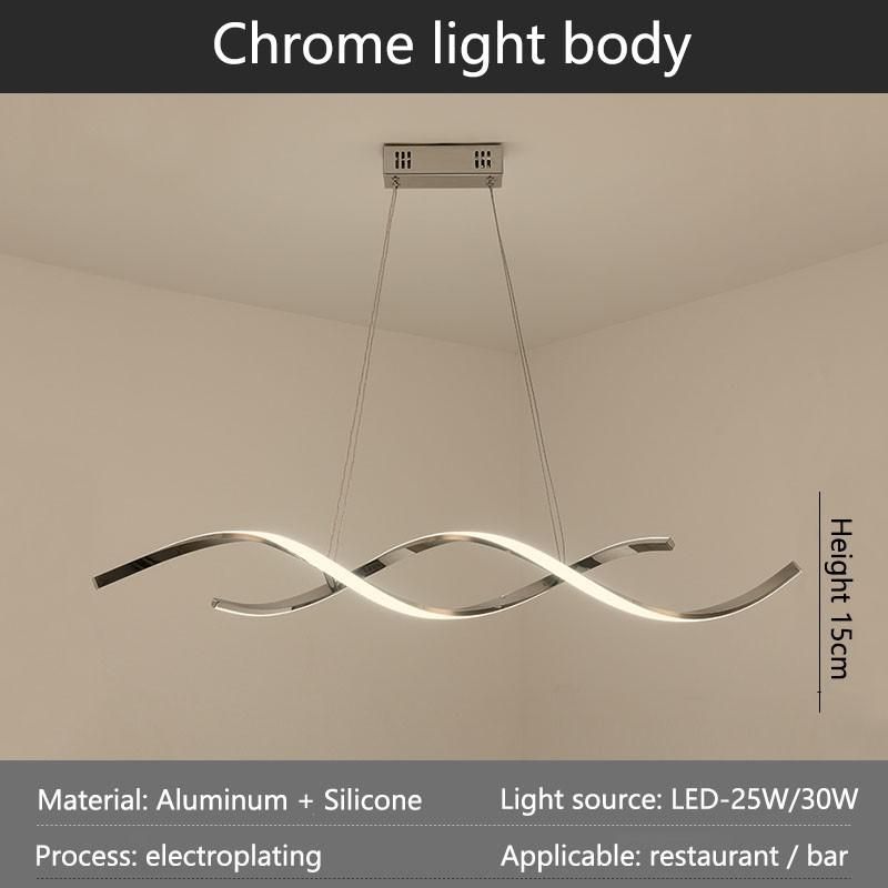 Corps de lampe chromé Longueur 90cm Lumière chaude