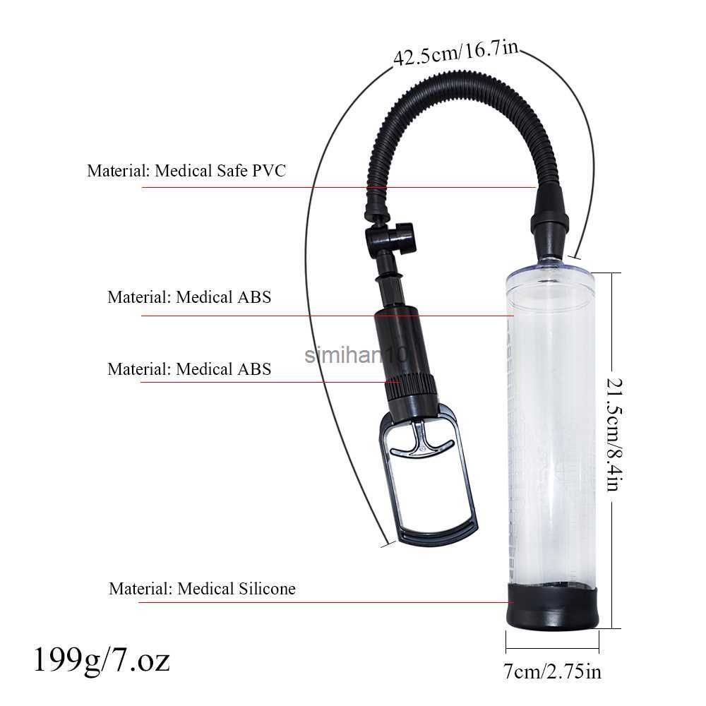 Bomba de pênis de 21,5 cm