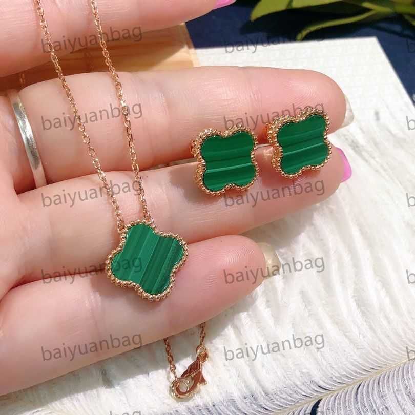 11 Earring/Rose Gold+Green