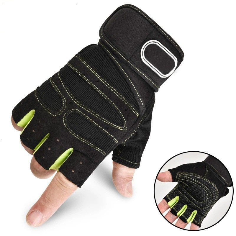 gloves black green