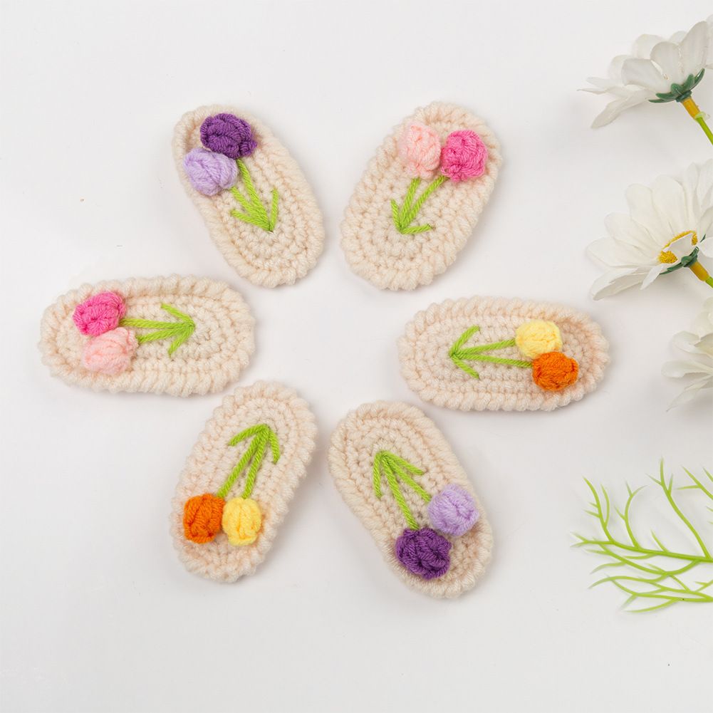 Floral Crochet Hair Clips For Kids BB Barrette Girls Crochet Hair Clips  From Caiyuanguangjin2020, $1.97