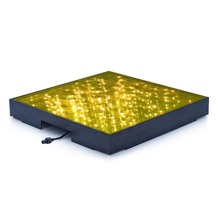 Spiegelgoldene LED-Tanzfläche
