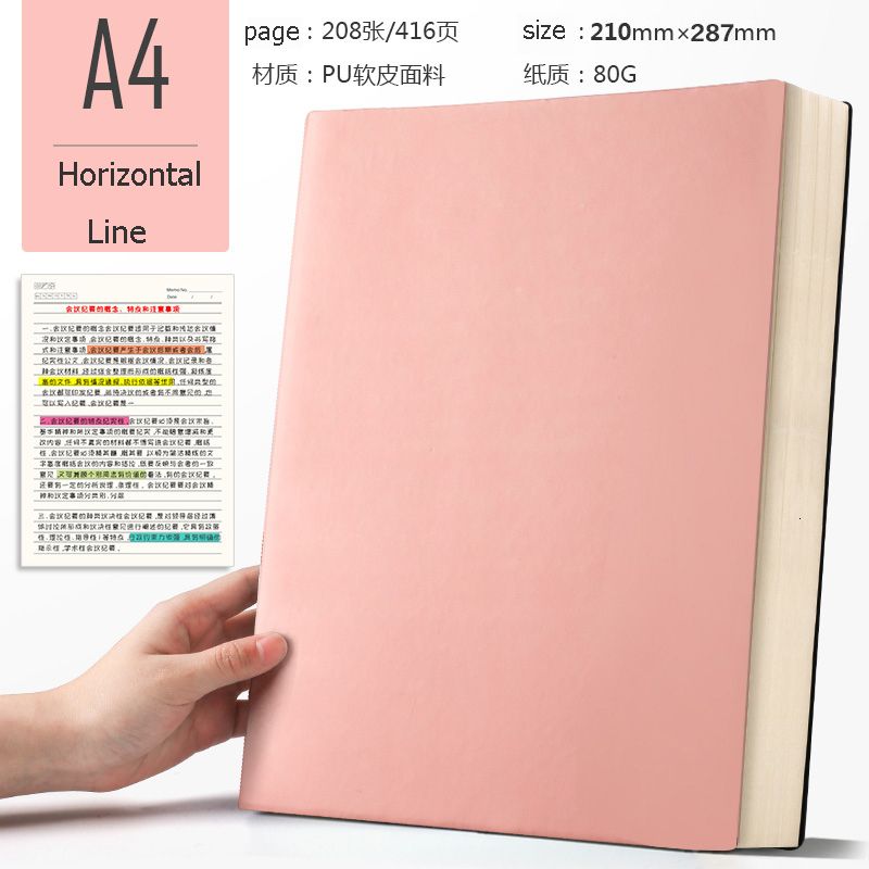 Rosa horizontale Linie-A4