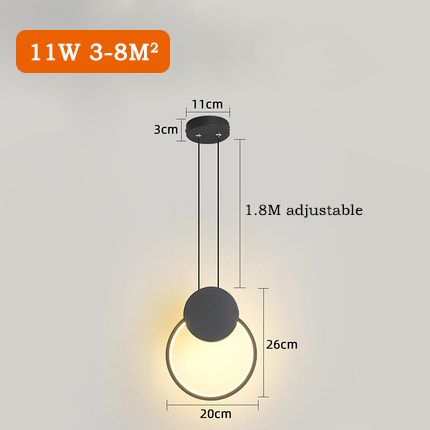 Een 11W-cirkel zwart koud wit